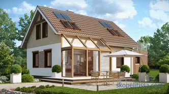 Haus aus Porenbeton mit Dachboden, die Vorteile von Bau und Betrieb, insbesondere Layout
