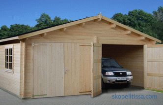 Projekte von Garagen mit hozblok (mit dem wirtschaftlichen Teil): Optionen für Gebäude