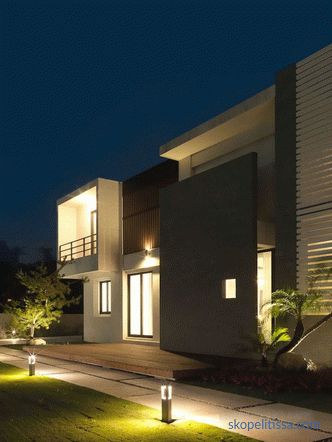 Entwurf eines modernen zweistöckigen Hauses mit Flachdach