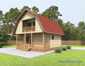 Hausbad mit einer Veranda oder Terrasse in den Größen 6x6 und 6x8, Optionen aus Holz und Stämmen 6 bis 4 und 5 bis 8, Fotos, Video