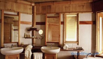 Badezimmerdesign in einem Holzhaus - die Regeln der Anordnung des modernen Innenraums
