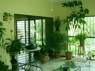 Anordnung eines Wintergartens in einem Landhaus - der Unterschied der Formate, Beispiele der Ausführung