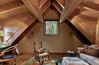 Einrichtung und Gestaltung des Dachbodens in einem Holzhaus, 2. Etage im Ferienhaus, Dachboden, Ideen, Fotos