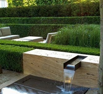 Garten im Stil des Minimalismus, die Prinzipien und Ideen der Schaffung einer minimalistischen Landschaft, fotostilvolle Lösungen